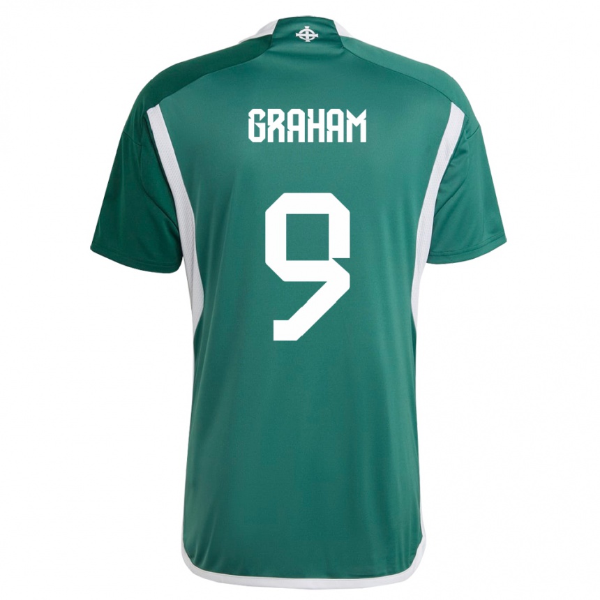 Kids Football Northern Ireland Braiden Graham #9 Green Home Jersey 24-26 T-Shirt Canada