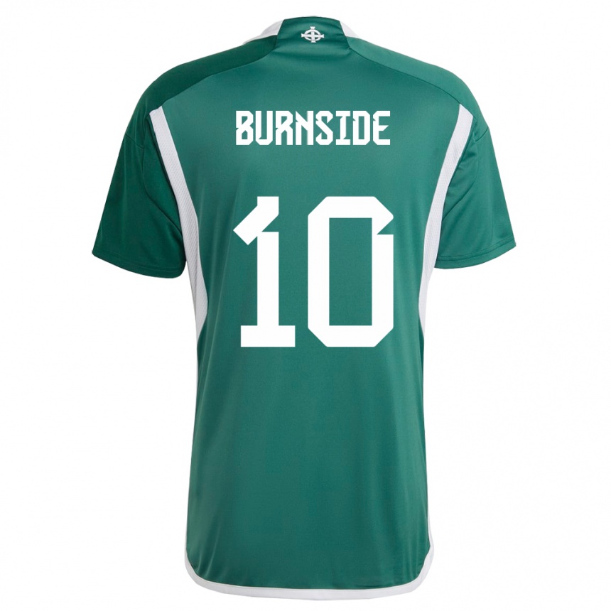 Kids Football Northern Ireland Callum Burnside #10 Green Home Jersey 24-26 T-Shirt Canada