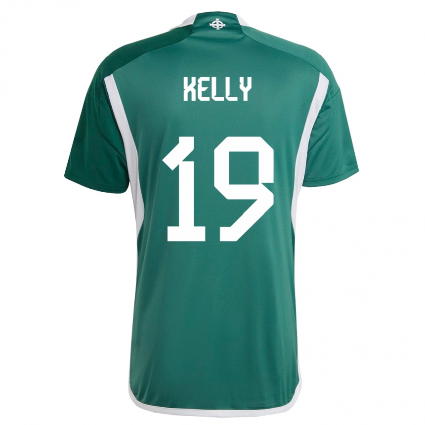 Kids Football Northern Ireland Oscar Kelly #19 Green Home Jersey 24-26 T-Shirt Canada