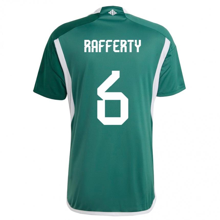 Kids Football Northern Ireland Laura Rafferty #6 Green Home Jersey 24-26 T-Shirt Canada