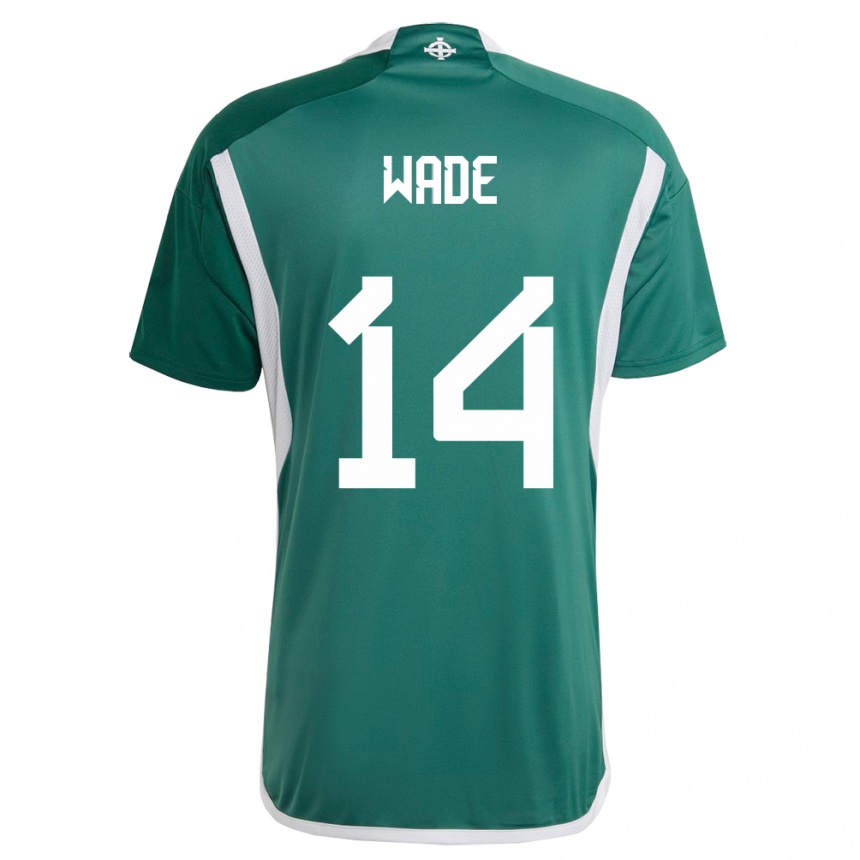 Kids Football Northern Ireland Lauren Wade #14 Green Home Jersey 24-26 T-Shirt Canada