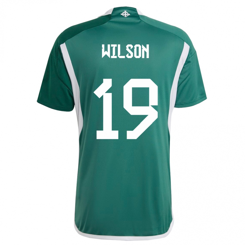 Kids Football Northern Ireland Emily Wilson #19 Green Home Jersey 24-26 T-Shirt Canada