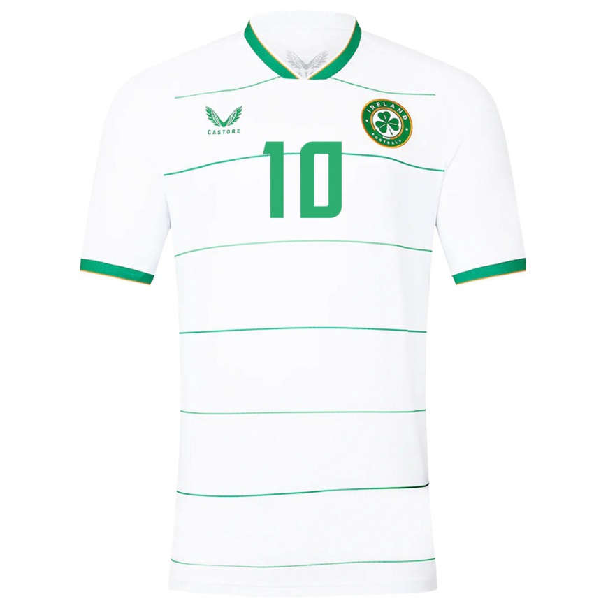 Kids Football Ireland Adam Idah #10 White Away Jersey 24-26 T-Shirt Canada