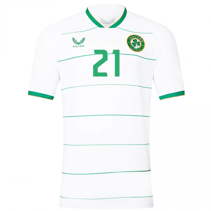 Kids Football Ireland Lily Agg #21 White Away Jersey 24-26 T-Shirt Canada