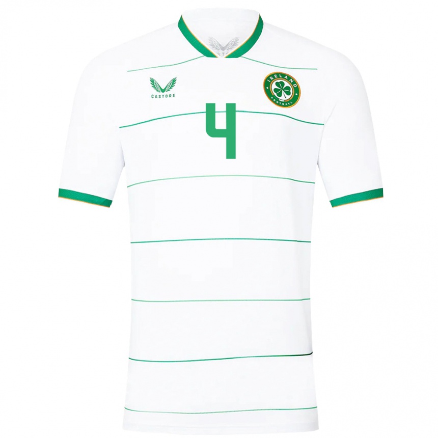 Kids Football Ireland Shane Duffy #4 White Away Jersey 24-26 T-Shirt Canada