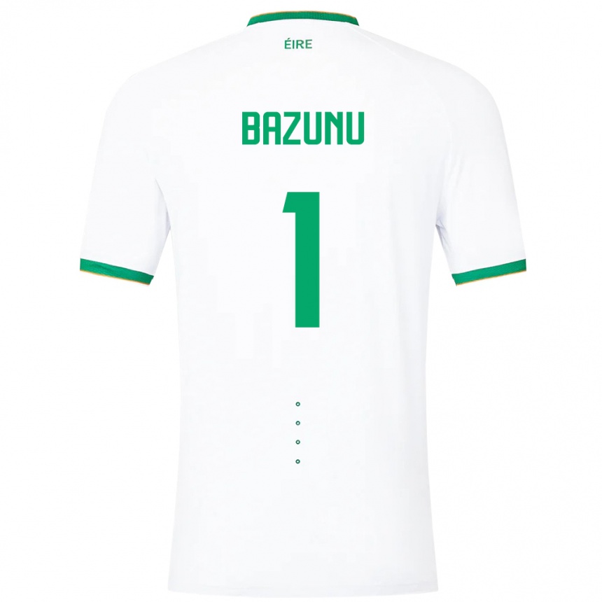 Kids Football Ireland Gavin Bazunu #1 White Away Jersey 24-26 T-Shirt Canada