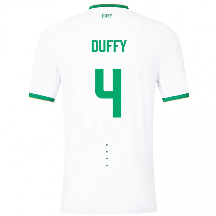 Kids Football Ireland Shane Duffy #4 White Away Jersey 24-26 T-Shirt Canada