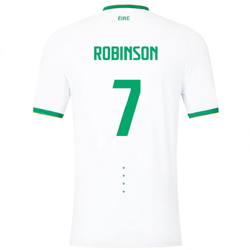 Kids Football Ireland Callum Robinson #7 White Away Jersey 24-26 T-Shirt Canada