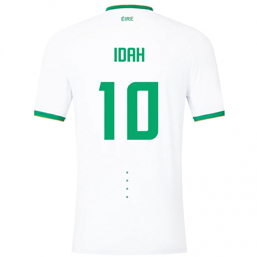 Kids Football Ireland Adam Idah #10 White Away Jersey 24-26 T-Shirt Canada