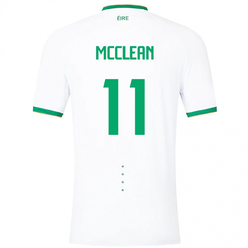 Kids Football Ireland James Mcclean #11 White Away Jersey 24-26 T-Shirt Canada