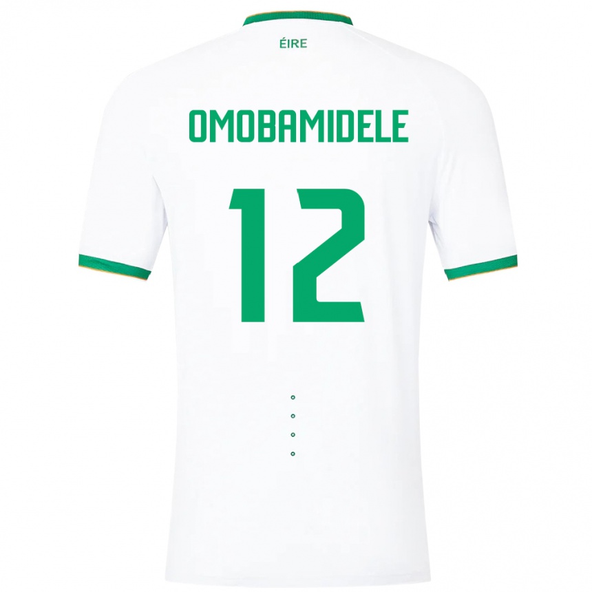 Kids Football Ireland Andrew Omobamidele #12 White Away Jersey 24-26 T-Shirt Canada