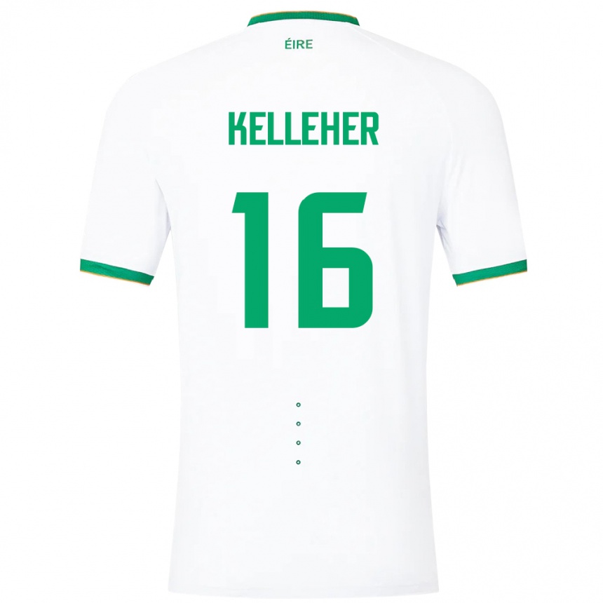 Kids Football Ireland Caoimhín Kelleher #16 White Away Jersey 24-26 T-Shirt Canada