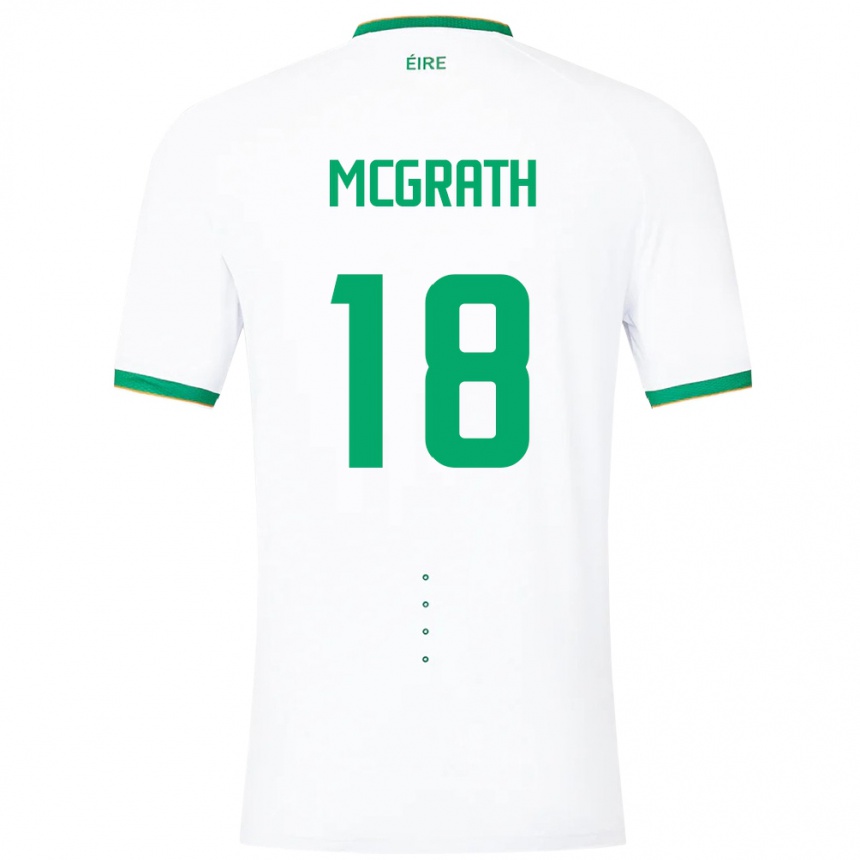 Kids Football Ireland Jamie Mcgrath #18 White Away Jersey 24-26 T-Shirt Canada