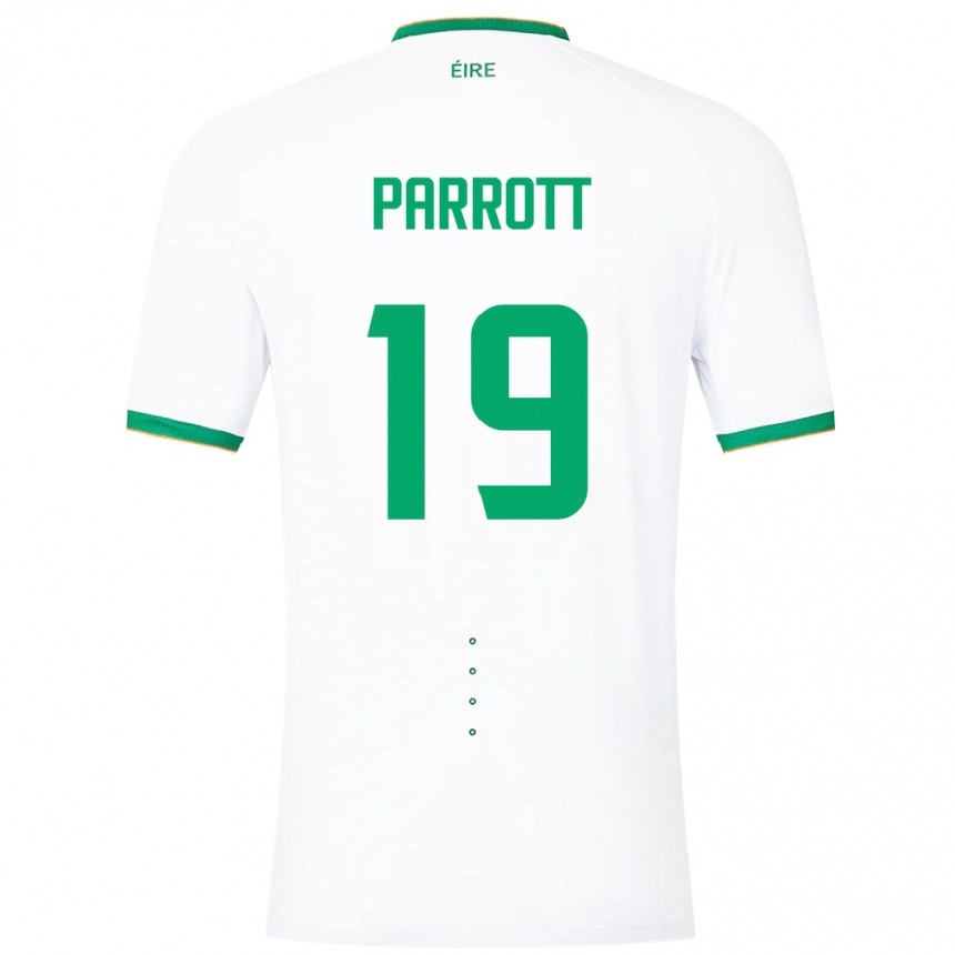 Kids Football Ireland Troy Parrott #19 White Away Jersey 24-26 T-Shirt Canada