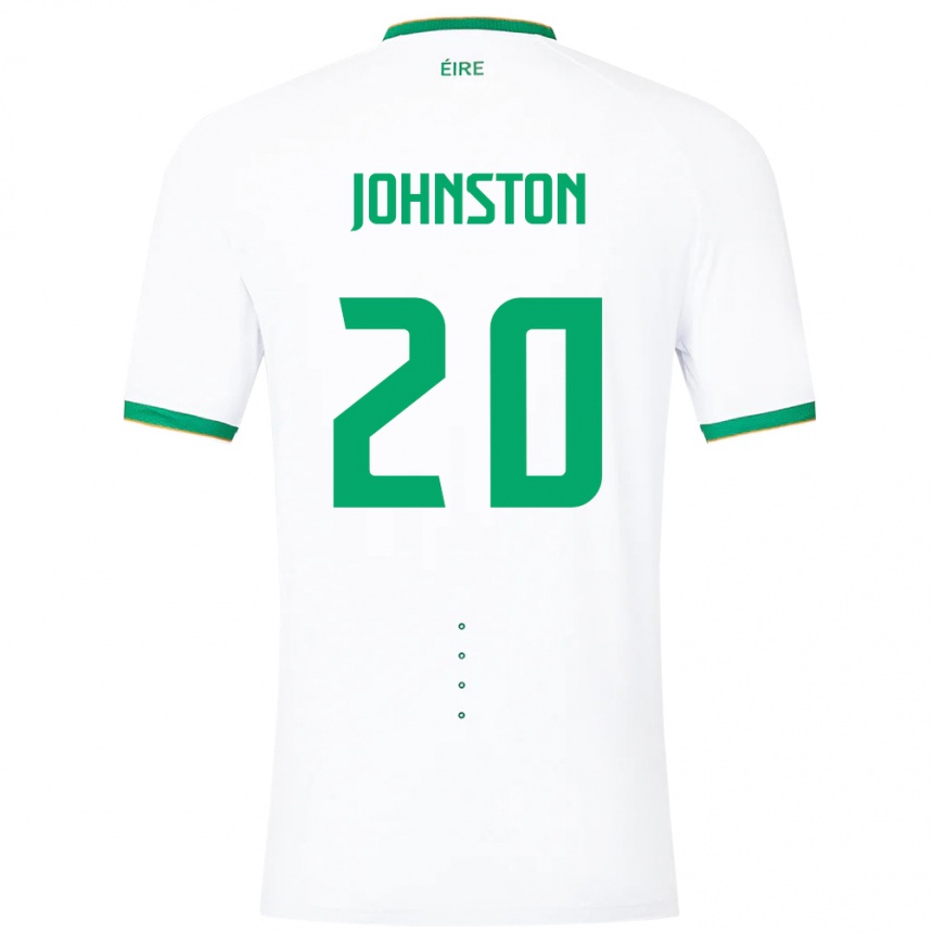 Kids Football Ireland Mikey Johnston #20 White Away Jersey 24-26 T-Shirt Canada