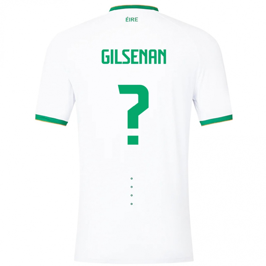 Kids Football Ireland Zak Gilsenan #0 White Away Jersey 24-26 T-Shirt Canada