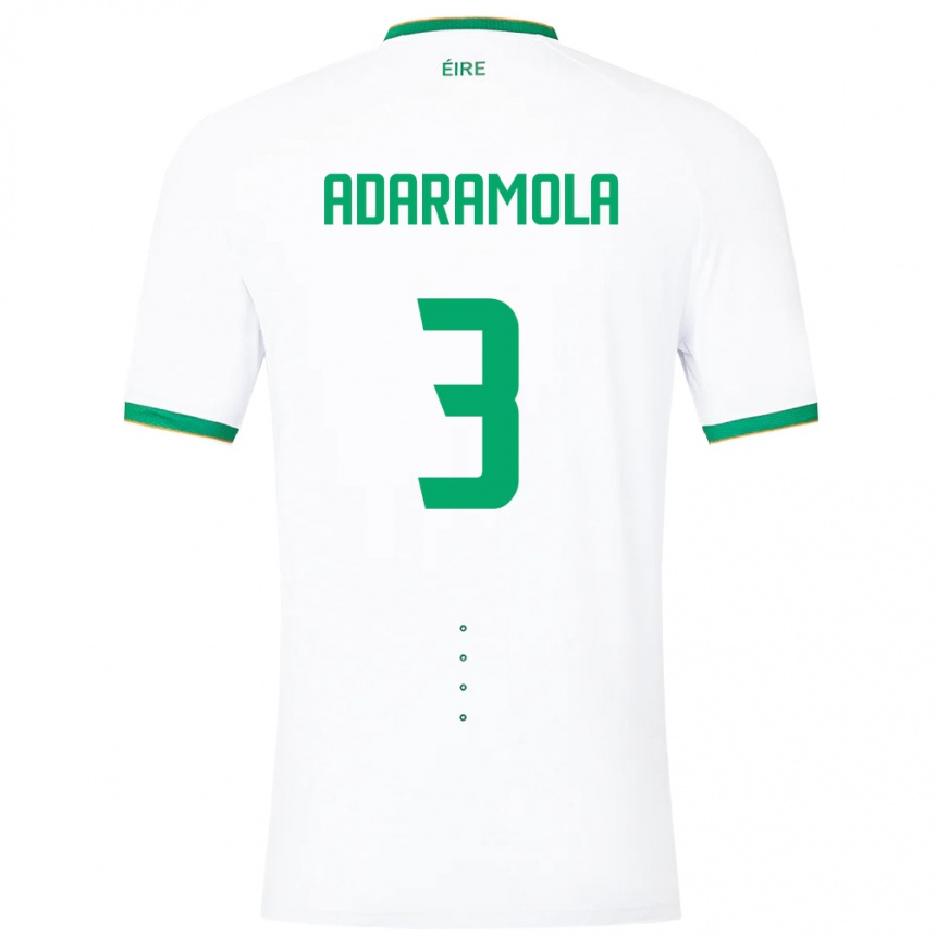 Kids Football Ireland Tayo Adaramola #3 White Away Jersey 24-26 T-Shirt Canada