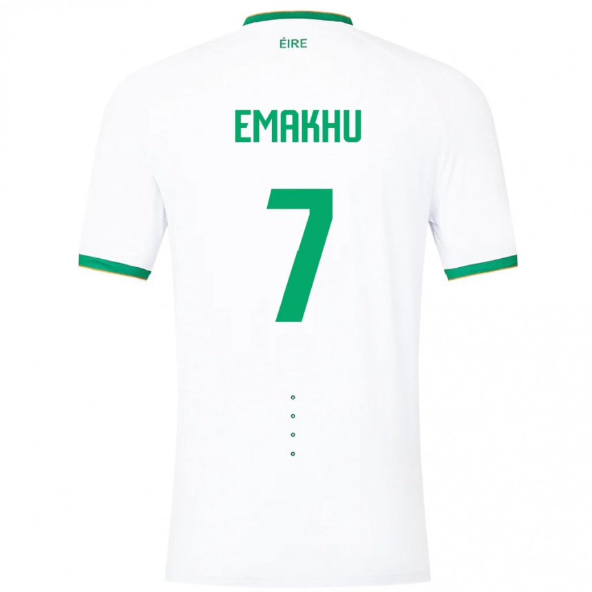 Kids Football Ireland Aidomo Emakhu #7 White Away Jersey 24-26 T-Shirt Canada