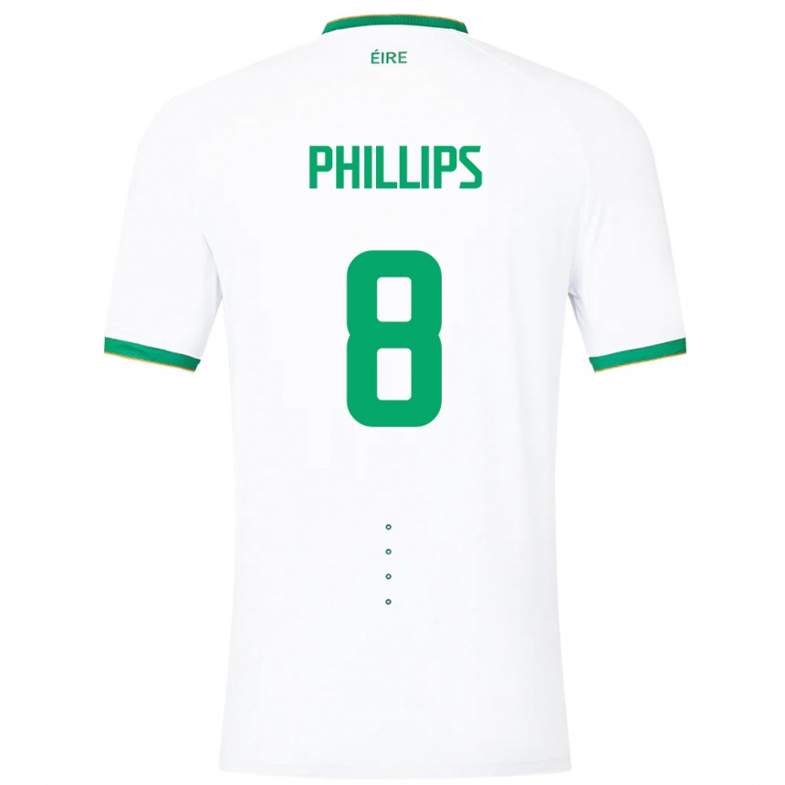 Kids Football Ireland Killian Phillips #8 White Away Jersey 24-26 T-Shirt Canada