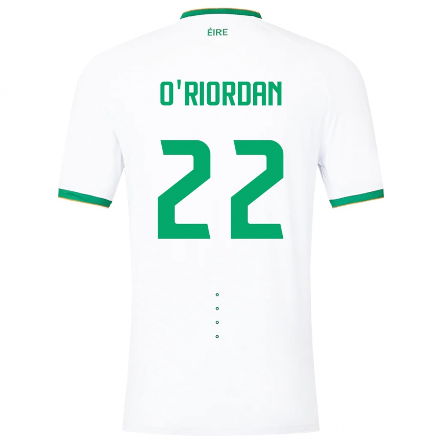 Kids Football Ireland Connor O'riordan #22 White Away Jersey 24-26 T-Shirt Canada