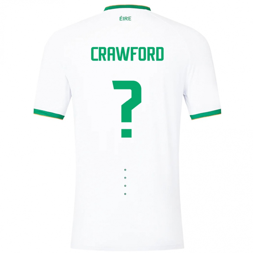 Kids Football Ireland James Crawford #0 White Away Jersey 24-26 T-Shirt Canada