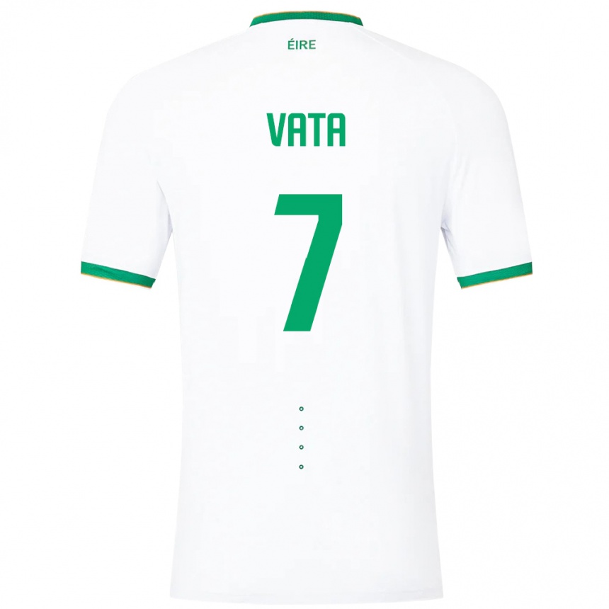 Kids Football Ireland Rocco Vata #7 White Away Jersey 24-26 T-Shirt Canada