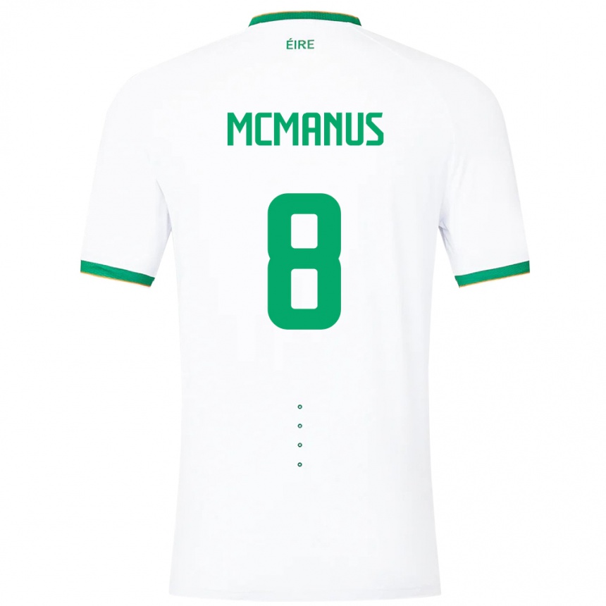 Kids Football Ireland James Mcmanus #8 White Away Jersey 24-26 T-Shirt Canada