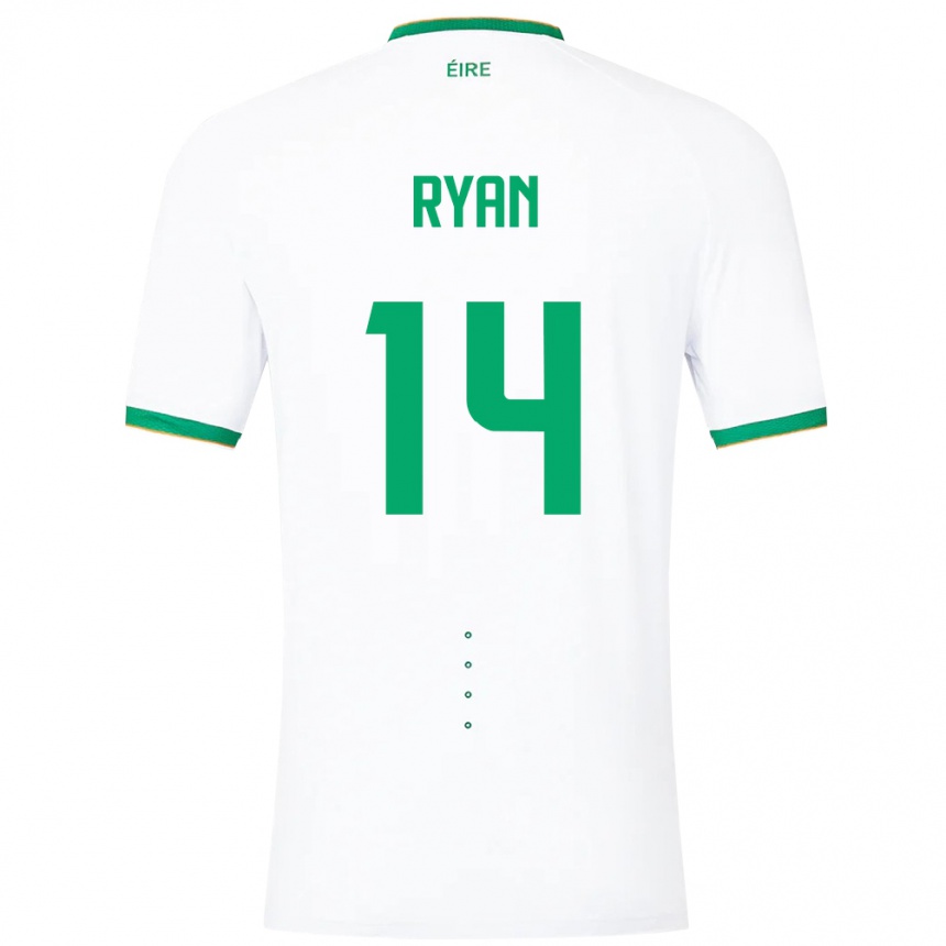 Kids Football Ireland John Ryan #14 White Away Jersey 24-26 T-Shirt Canada