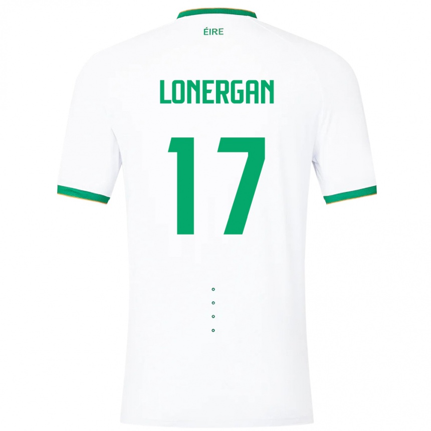 Kids Football Ireland Tom Lonergan #17 White Away Jersey 24-26 T-Shirt Canada