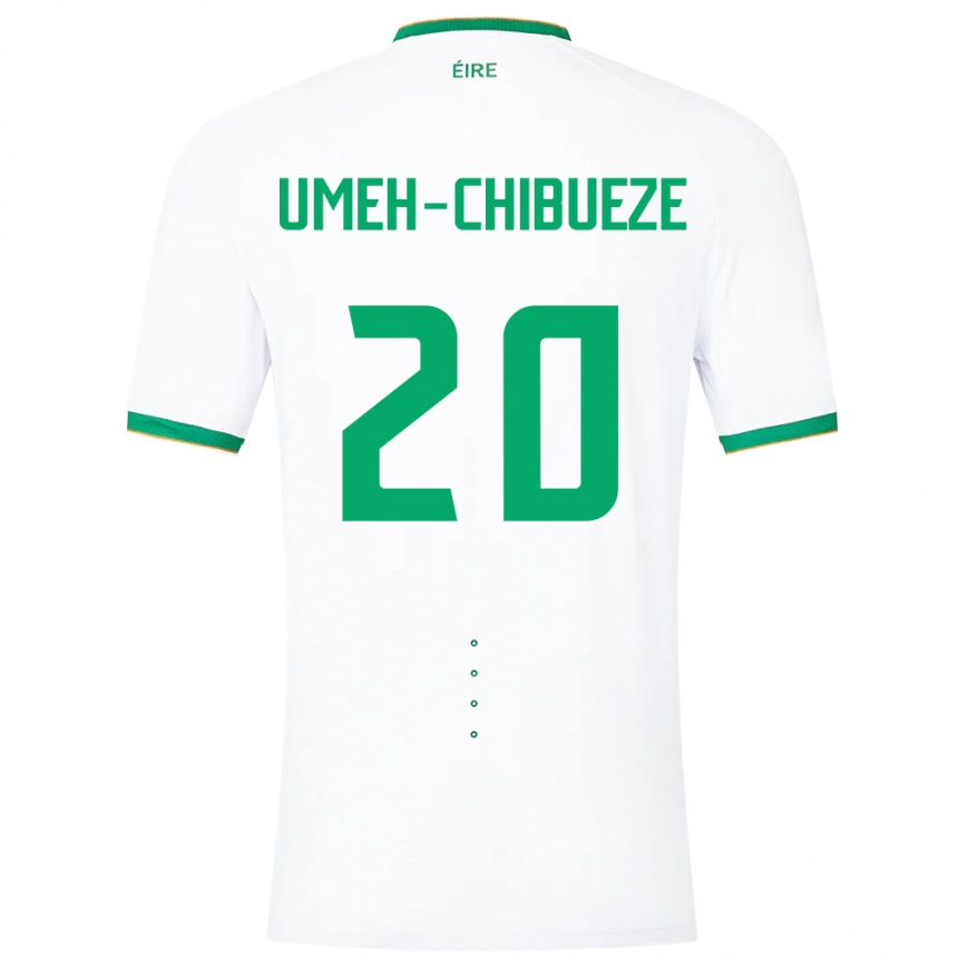 Kids Football Ireland Franco Umeh-Chibueze #20 White Away Jersey 24-26 T-Shirt Canada