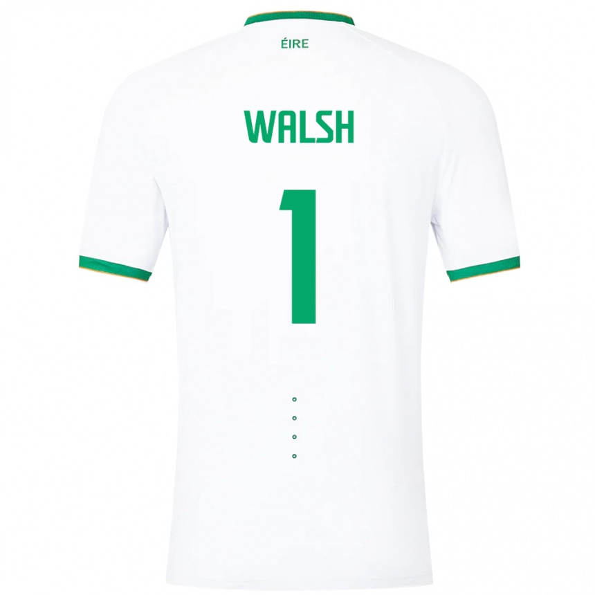 Kids Football Ireland Conor Walsh #1 White Away Jersey 24-26 T-Shirt Canada