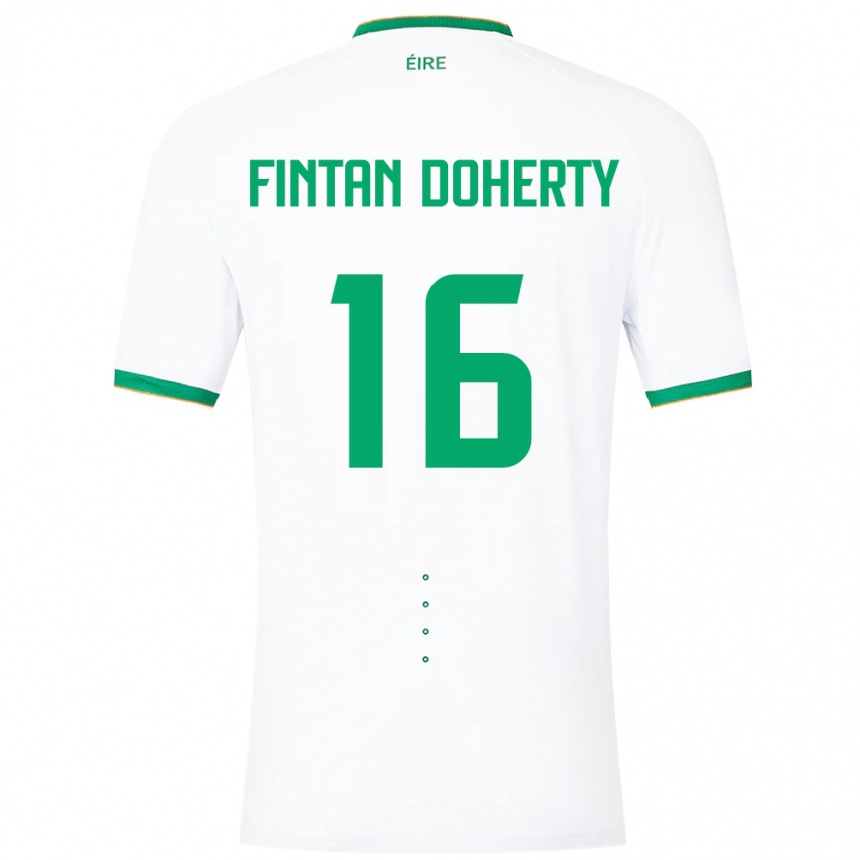 Kids Football Ireland Fintan Doherty #16 White Away Jersey 24-26 T-Shirt Canada