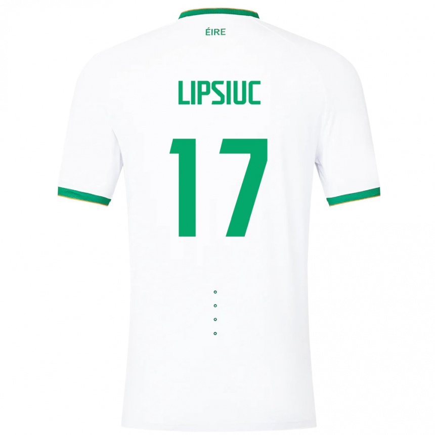 Kids Football Ireland Darius Lipsiuc #17 White Away Jersey 24-26 T-Shirt Canada