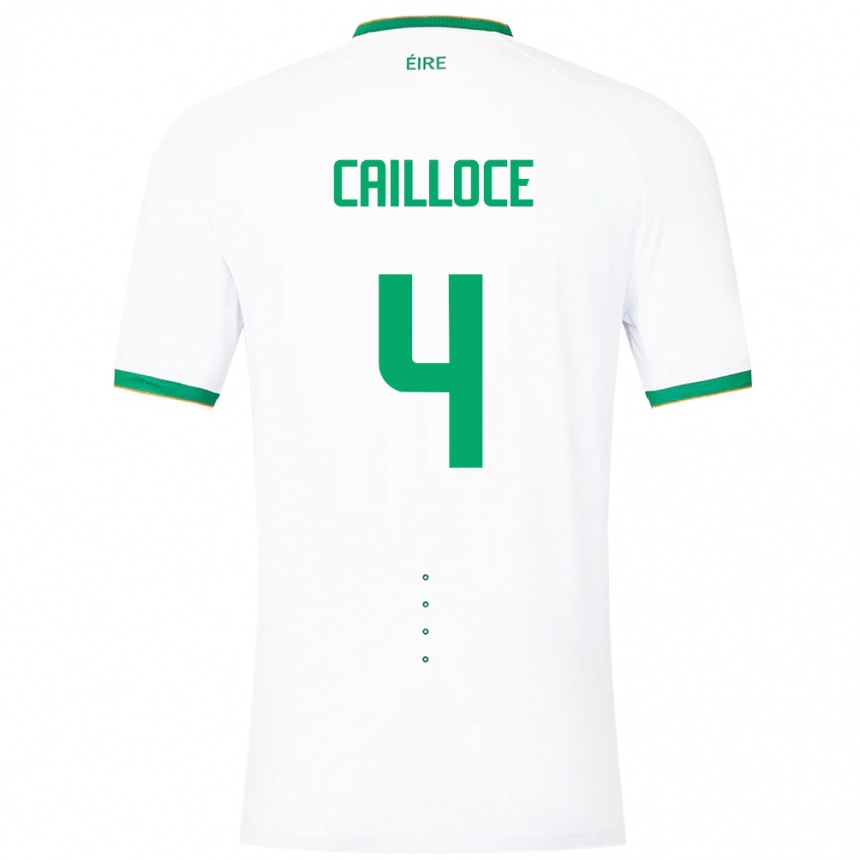 Kids Football Ireland Luca Cailloce #4 White Away Jersey 24-26 T-Shirt Canada