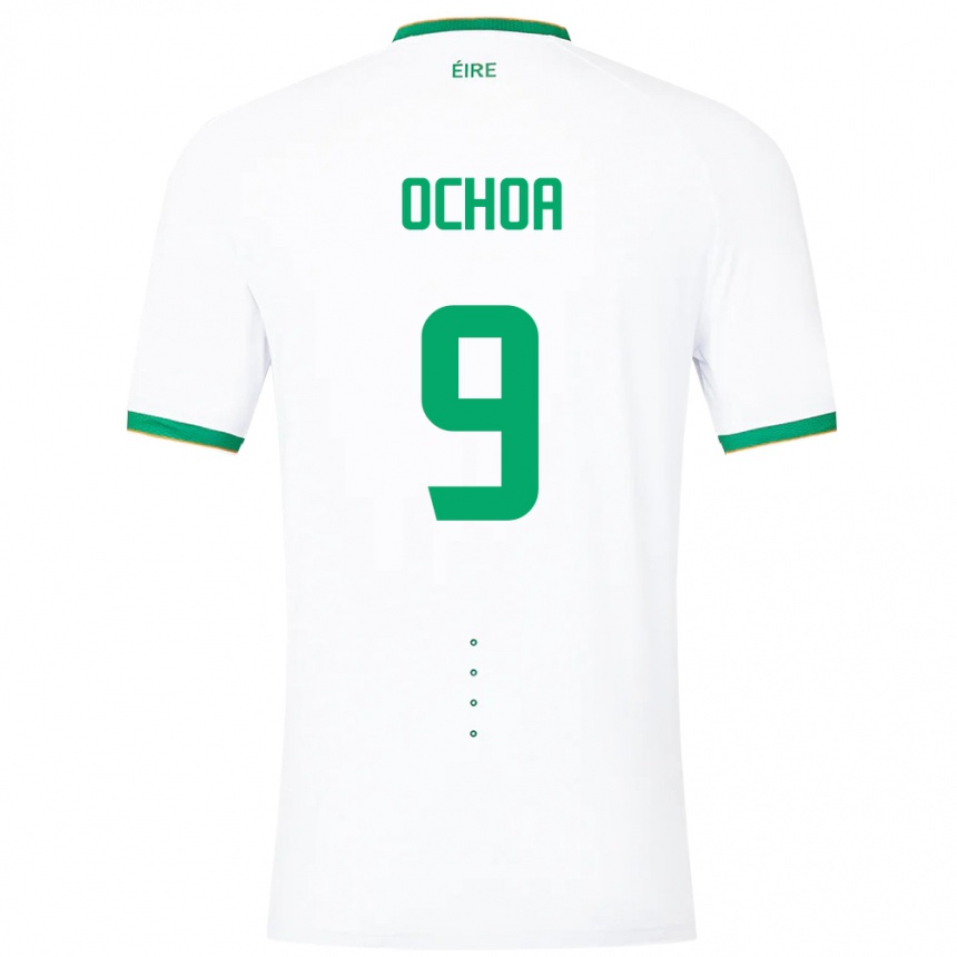 Kids Football Ireland Aarón Ochoa #9 White Away Jersey 24-26 T-Shirt Canada