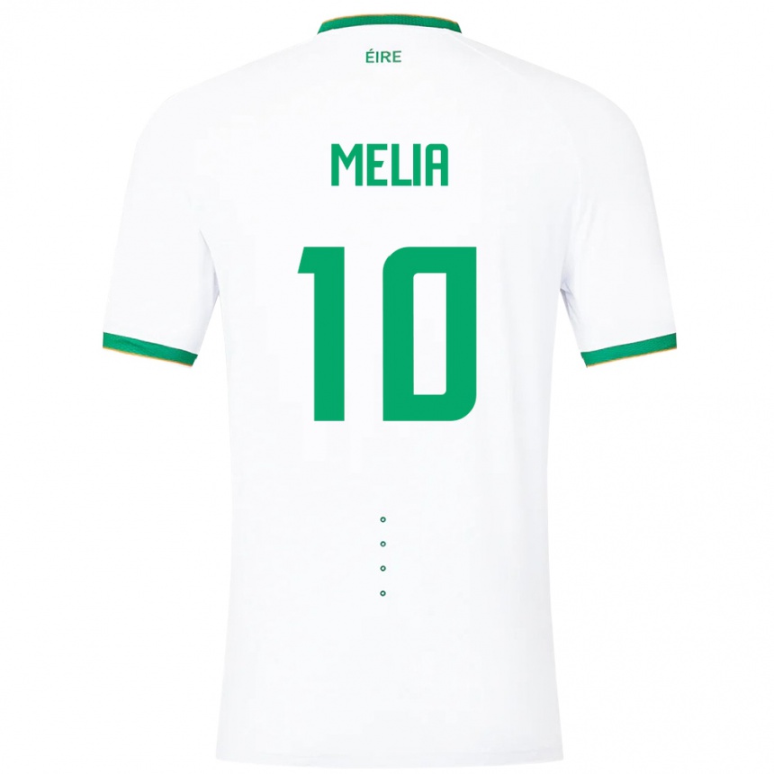 Kids Football Ireland Mason Melia #10 White Away Jersey 24-26 T-Shirt Canada