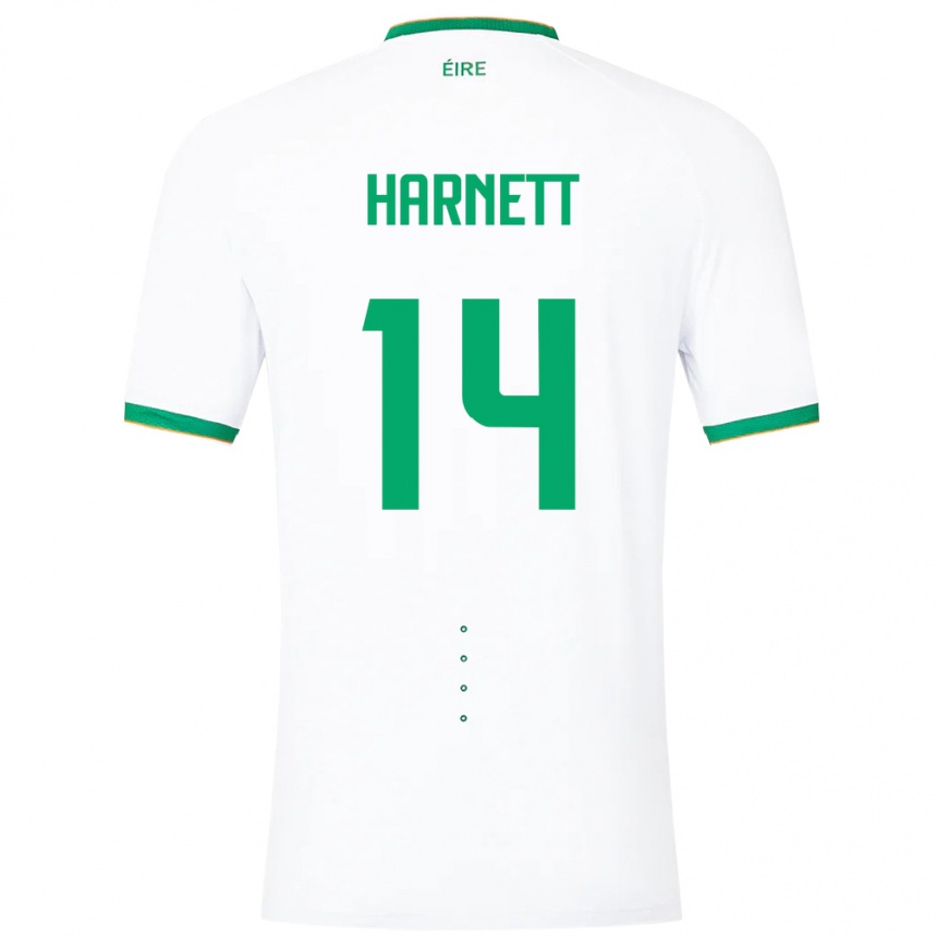 Kids Football Ireland Kaylem Harnett #14 White Away Jersey 24-26 T-Shirt Canada