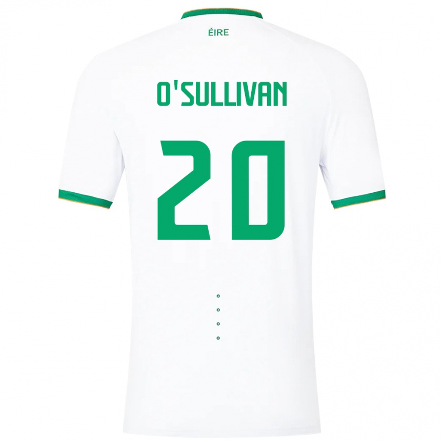 Kids Football Ireland Cathal O'sullivan #20 White Away Jersey 24-26 T-Shirt Canada