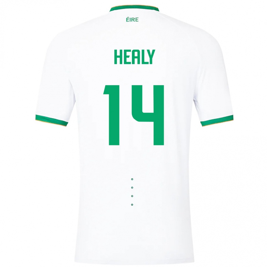 Kids Football Ireland Freya Healy #14 White Away Jersey 24-26 T-Shirt Canada