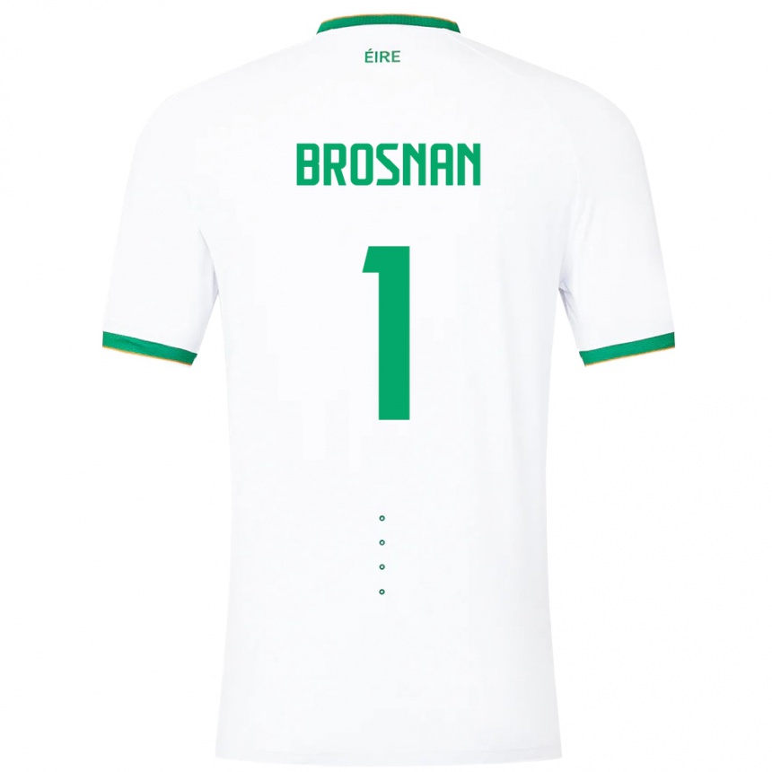 Kids Football Ireland Courtney Brosnan #1 White Away Jersey 24-26 T-Shirt Canada