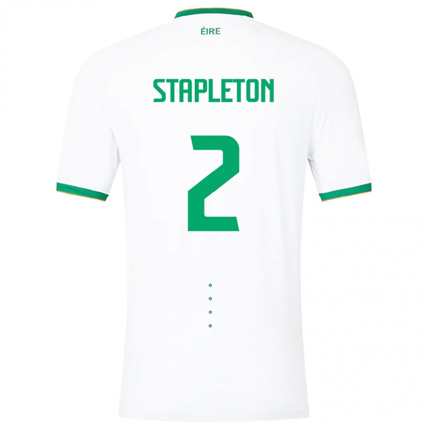 Kids Football Ireland Jessie Stapleton #2 White Away Jersey 24-26 T-Shirt Canada