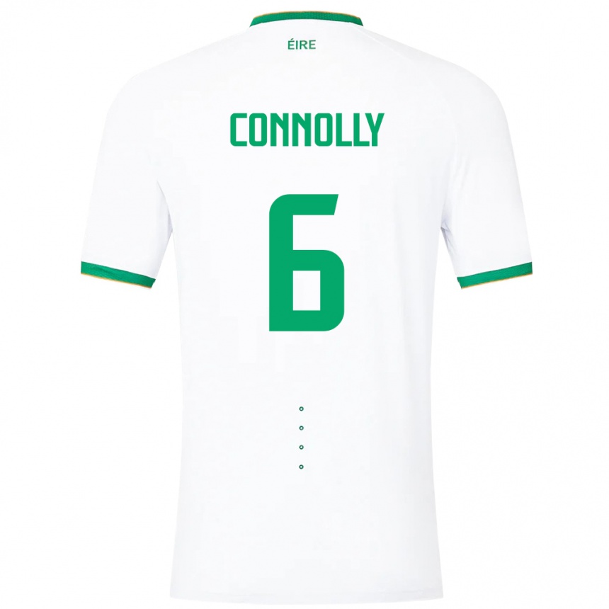 Kids Football Ireland Megan Connolly #6 White Away Jersey 24-26 T-Shirt Canada