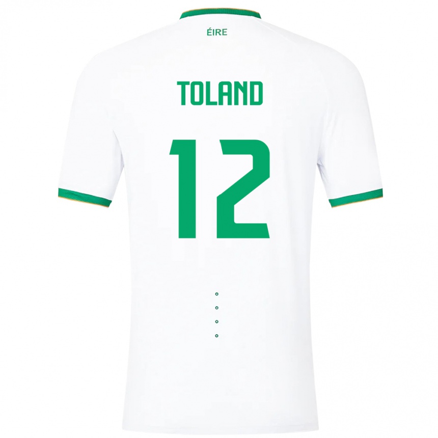 Kids Football Ireland Tyler Toland #12 White Away Jersey 24-26 T-Shirt Canada