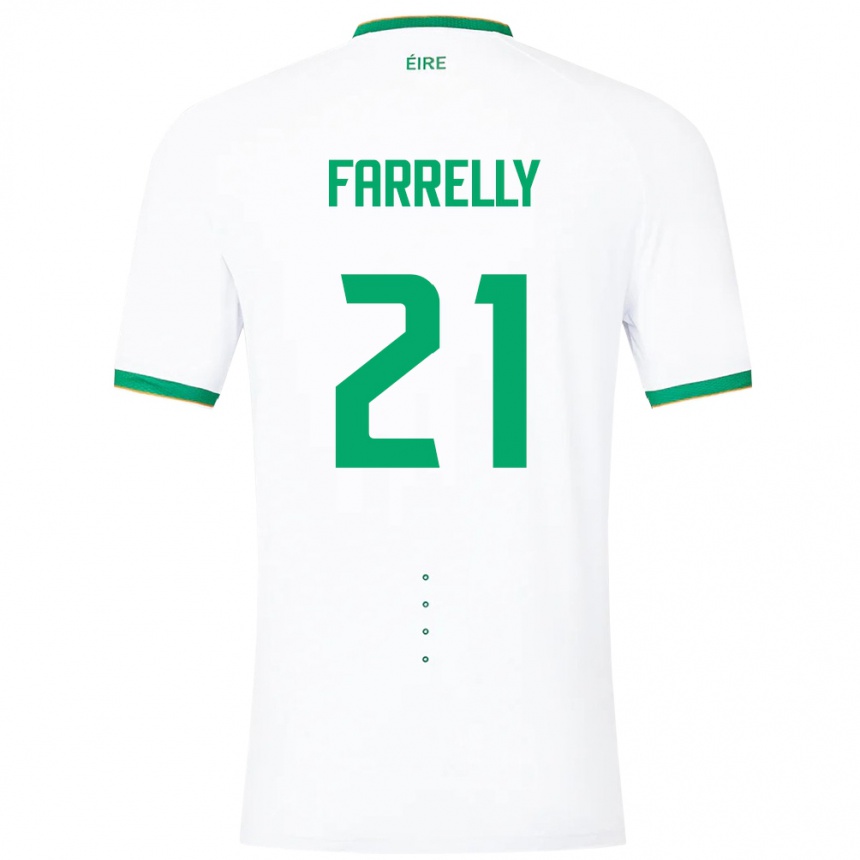 Kids Football Ireland Sinead Farrelly #21 White Away Jersey 24-26 T-Shirt Canada