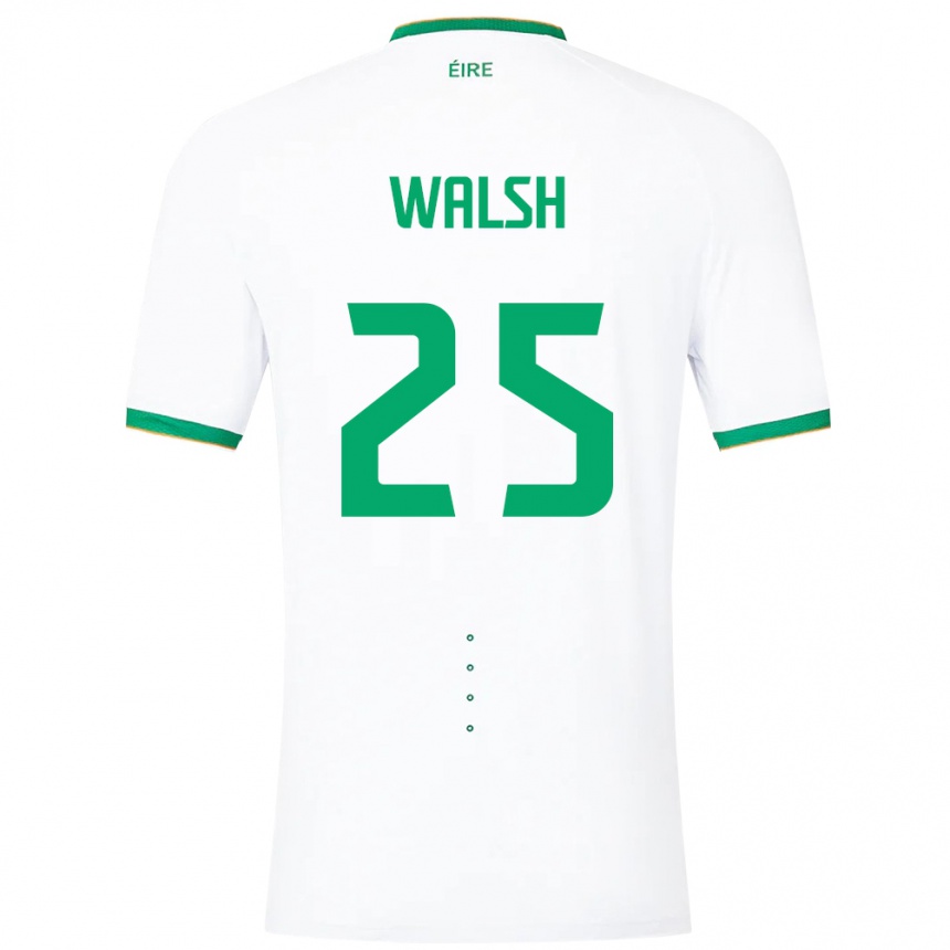 Kids Football Ireland Megan Walsh #25 White Away Jersey 24-26 T-Shirt Canada