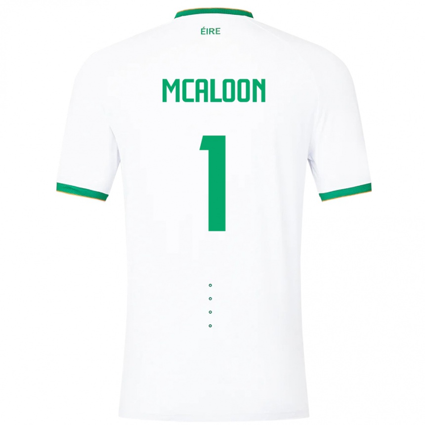 Kids Football Ireland Naoisha Mcaloon #1 White Away Jersey 24-26 T-Shirt Canada