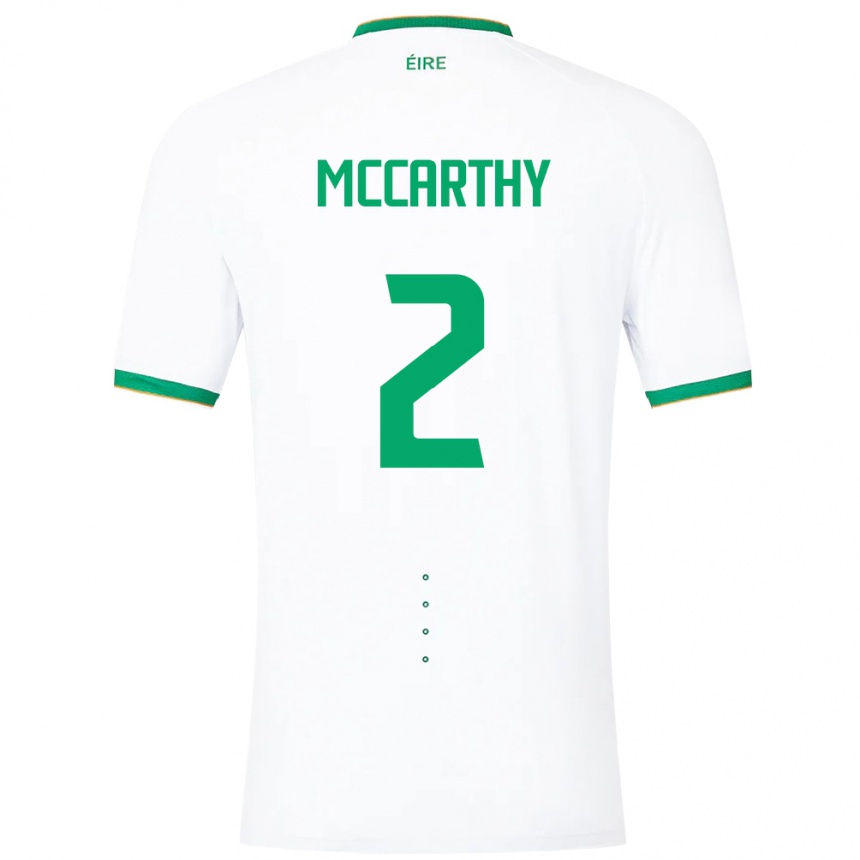 Kids Football Ireland Savannah Mccarthy #2 White Away Jersey 24-26 T-Shirt Canada