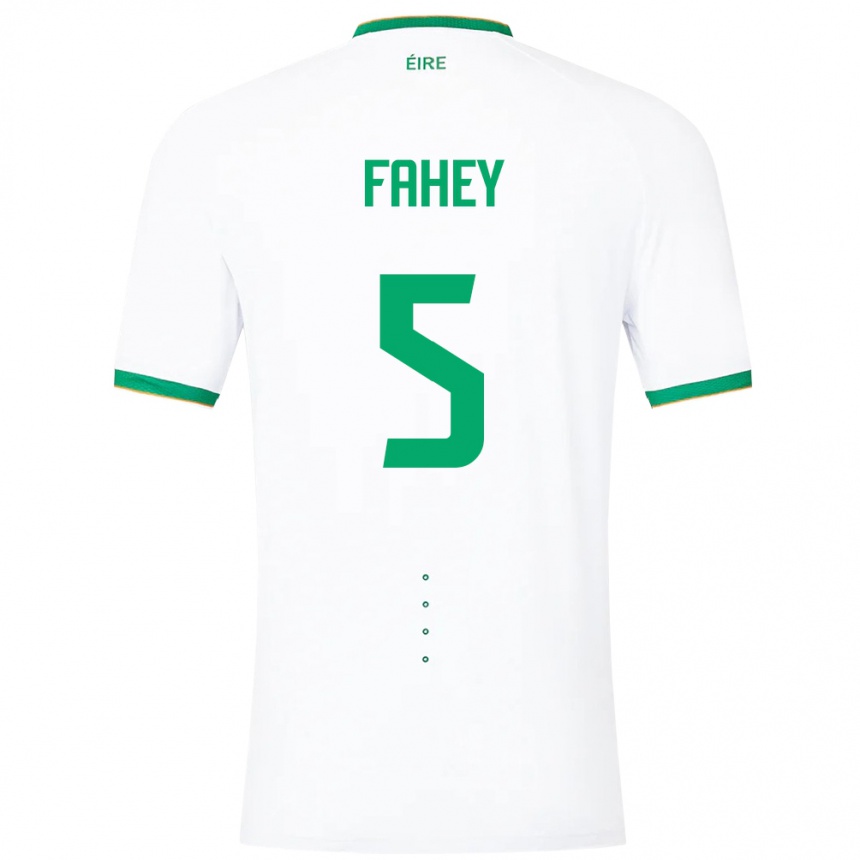 Kids Football Ireland Niamh Fahey #5 White Away Jersey 24-26 T-Shirt Canada