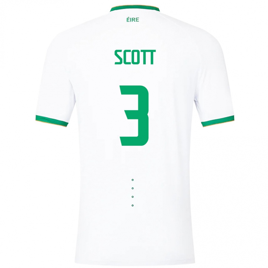 Kids Football Ireland Harriet Scott #3 White Away Jersey 24-26 T-Shirt Canada