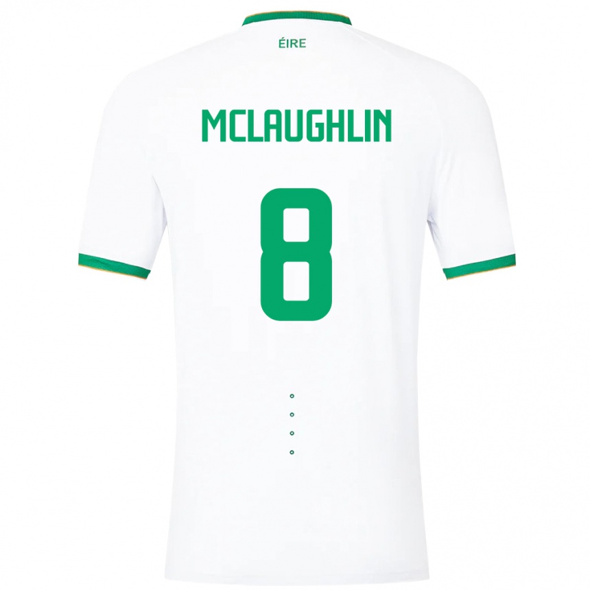 Kids Football Ireland Roma Mclaughlin #8 White Away Jersey 24-26 T-Shirt Canada